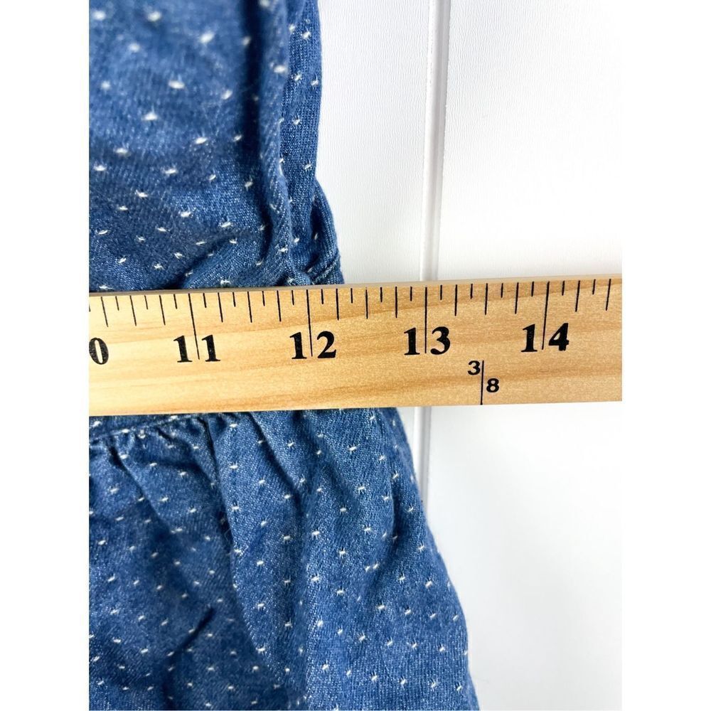 Free‎ People Polka Dot Denim Bustier Mini Dress PLL Size S - Picture 7 of 16